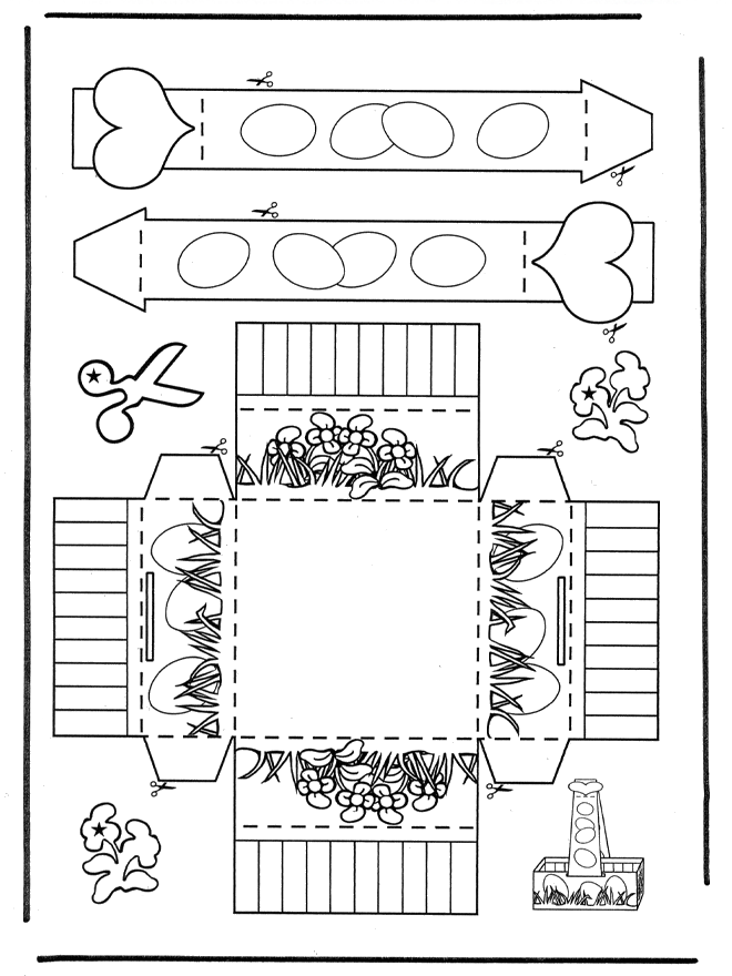 Corbeille d' oeufs - découpages