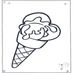 Coloriages pour enfants - Corne de glace