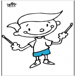 Coloriages faits divers - Cours de musique