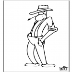 Coloriages faits divers - Cow-boy