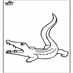 Coloriages d'animaux - Crocodile 3