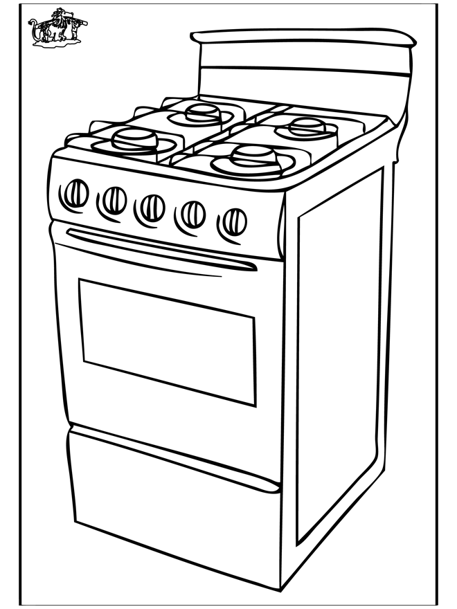 Cuisinière - Coloriages assortis