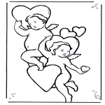 Coloriage thème - Cupidon 2