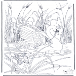 Coloriages d'animaux - Cygne