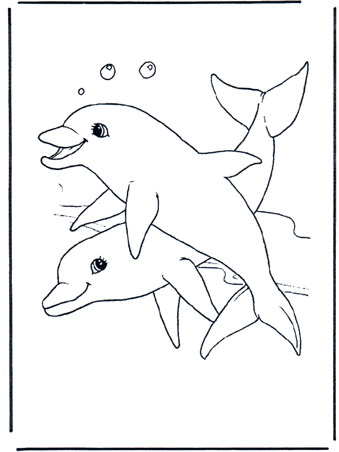 Dauphin 1 - Coloriages Dauphins et animaux maritimes