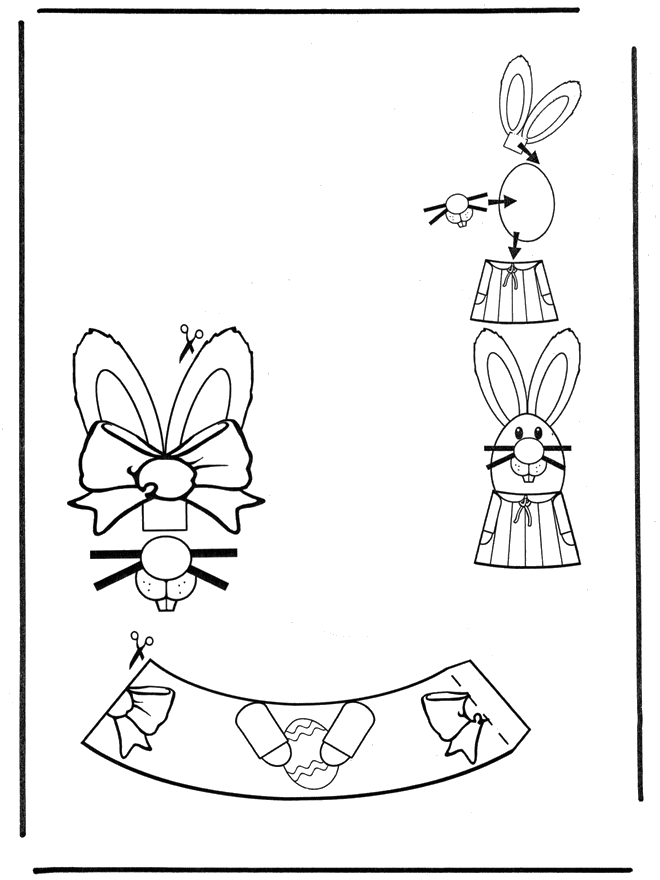 Puzzle du Lapin de Pâques 3 - Pâques couloriages bibliques