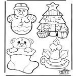 Coloriages Noël - Décoration - Noël 1