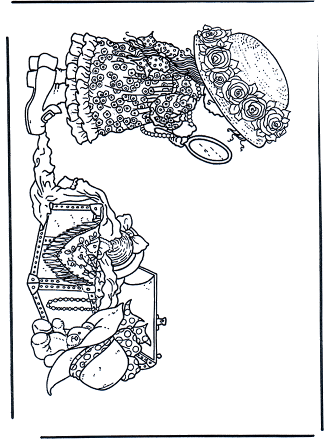 Déguisement - Coloriages Sarah Kay