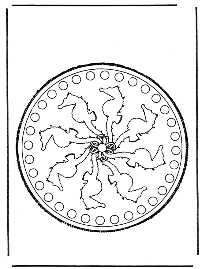 Dessin à piquer 1 - Carte à piquer Mandala bricoler