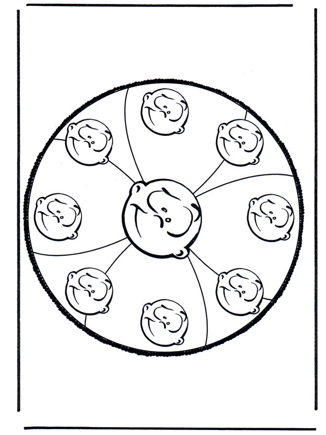 Dessin à piquer 10 - Carte à piquer Mandala bricoler