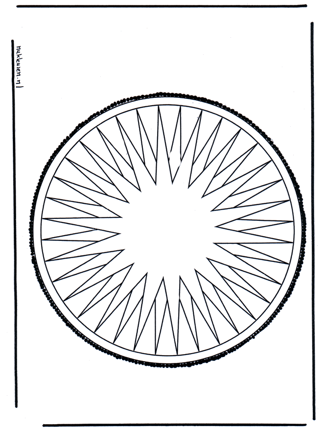 Dessin à piquer 11 - Carte à piquer Mandala bricoler