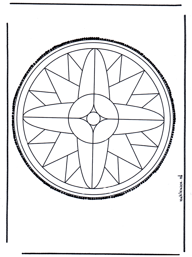 Dessin à piquer 12 - Carte à piquer Mandala bricoler