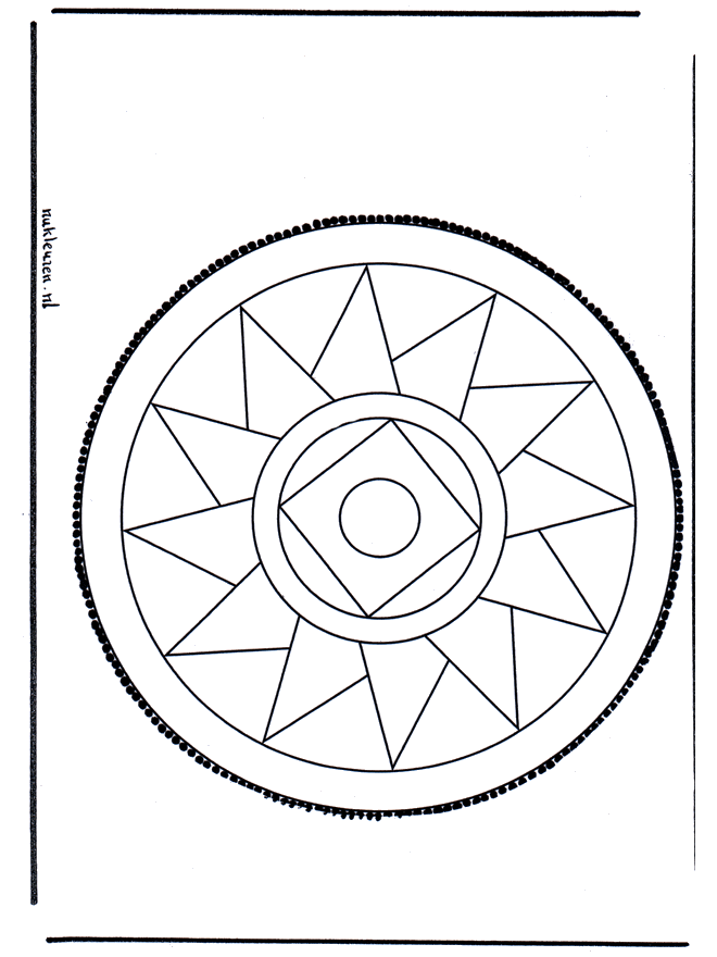 Dessin à piquer 13 - Carte à piquer Mandala bricoler