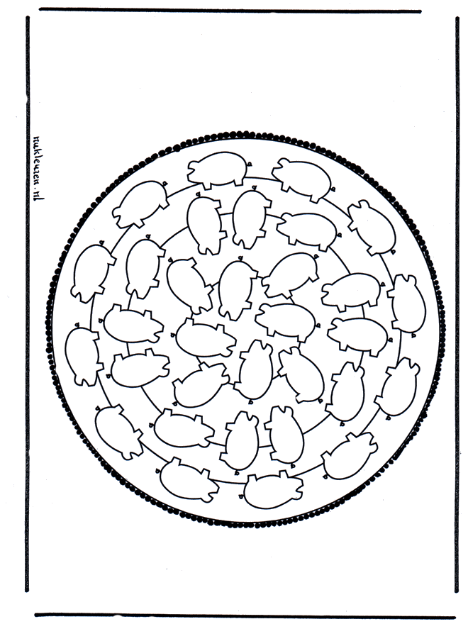 Dessin à piquer 14 - Carte à piquer Mandala bricoler