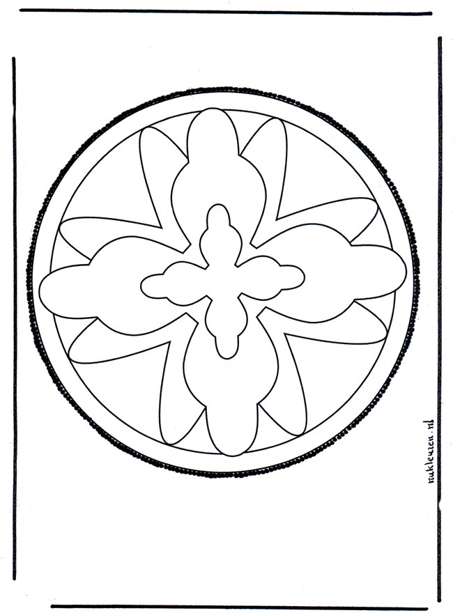 Dessin à piquer 15 - Carte à piquer Mandala bricoler