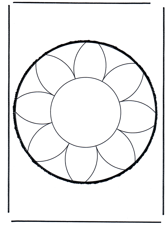 Dessin à piquer 17 - Carte à piquer Mandala bricoler