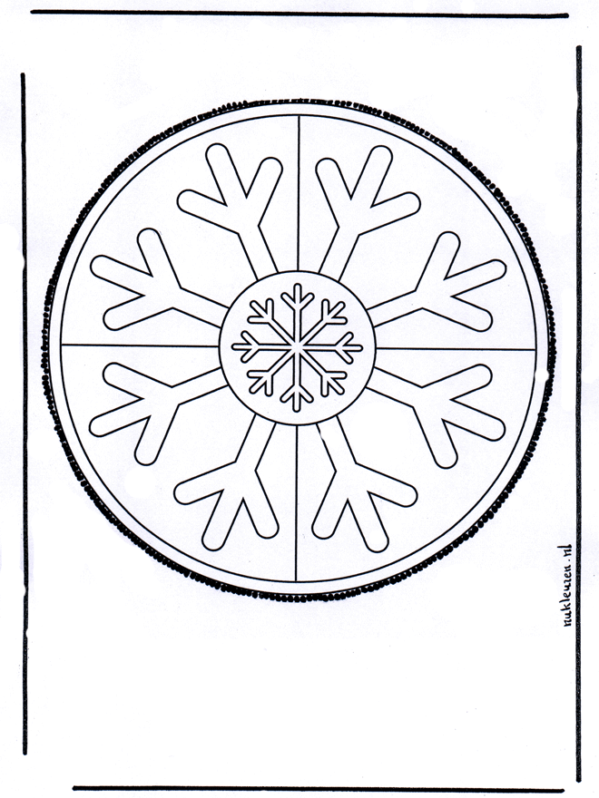 Dessin à piquer 19 - Carte à piquer Mandala bricoler