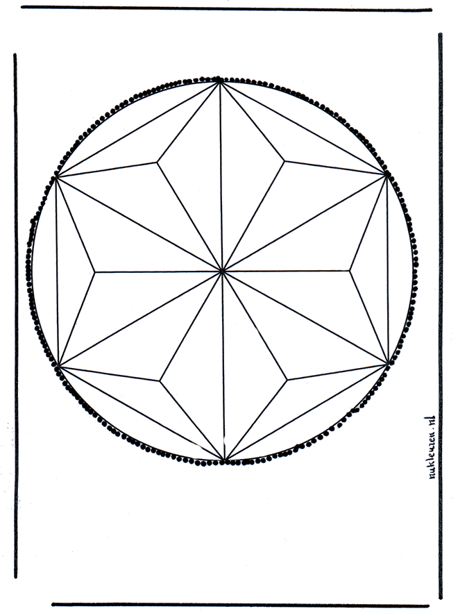 Dessin à piquer 2 - Carte à piquer Mandala bricoler