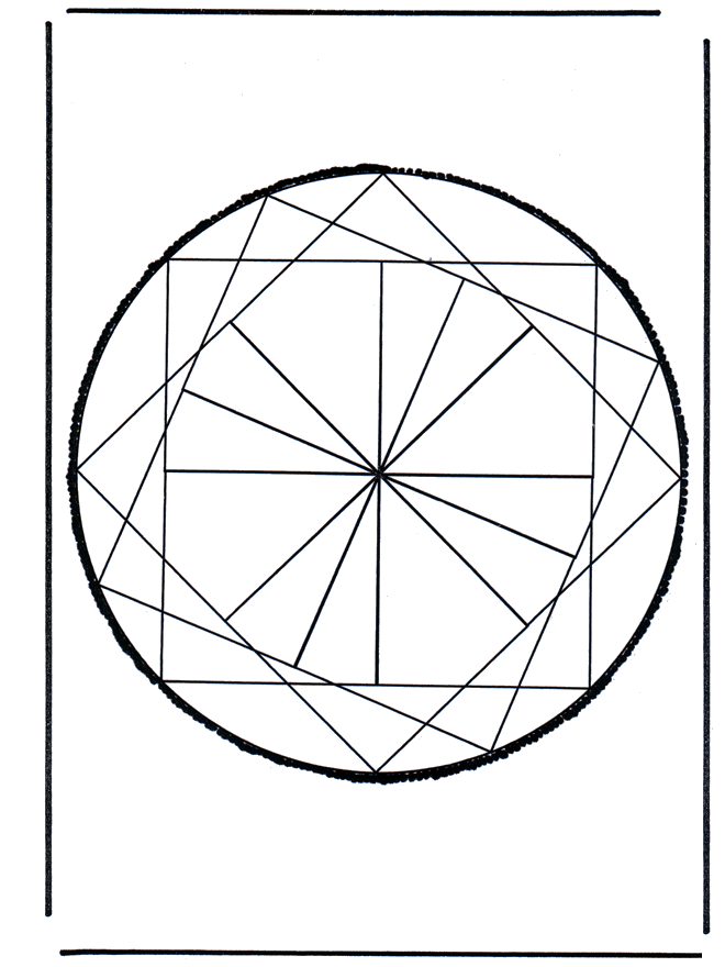 Dessin à piquer 21 - Carte à piquer Mandala bricoler