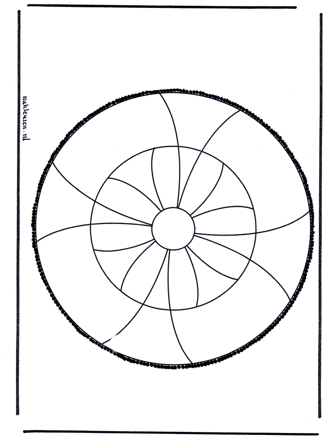 Dessin à piquer 27 - Carte à piquer Mandala bricoler