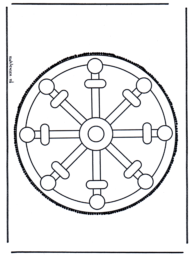 Dessin à piquer 29 - Carte à piquer Mandala bricoler