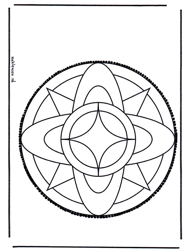 Dessin à piquer 3 - Carte à piquer Mandala bricoler