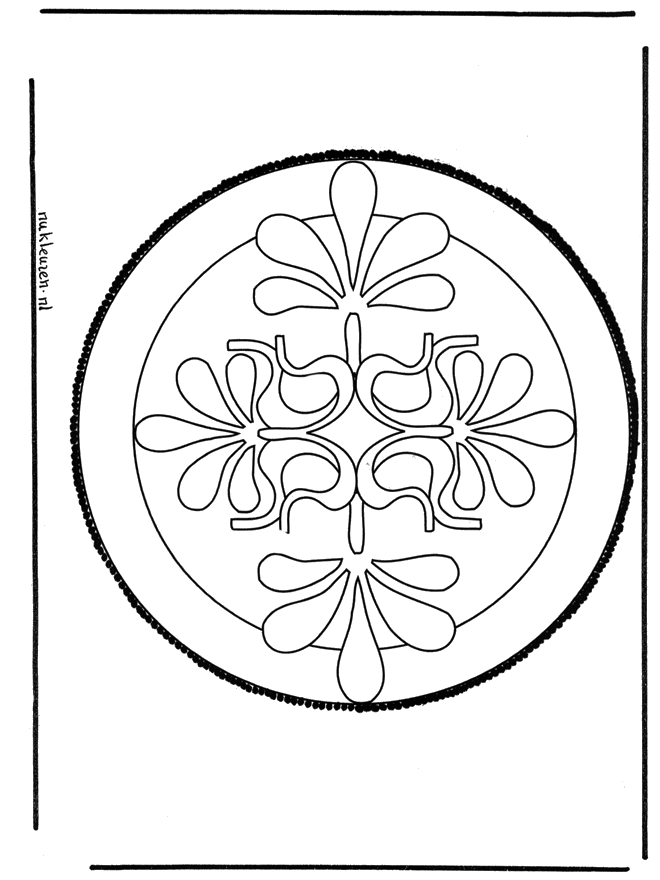 Dessin à piquer 33 - Carte à piquer Mandala bricoler