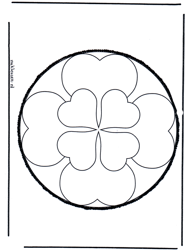 Dessin à piquer 34 - Carte à piquer Mandala bricoler