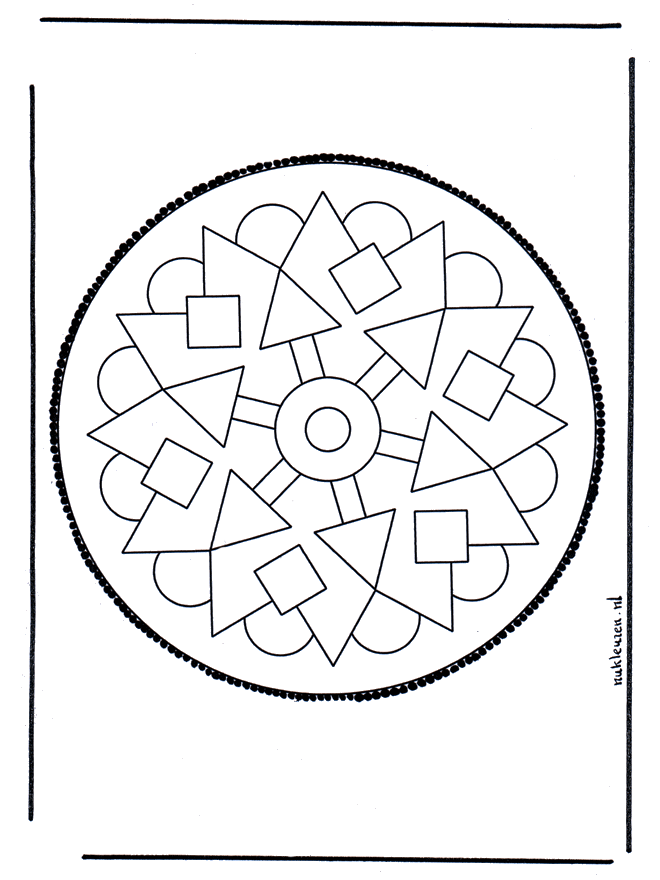 Dessin à piquer 37 - Carte à piquer Mandala bricoler