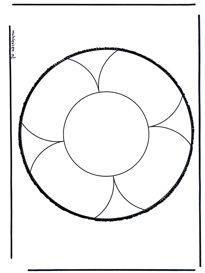 Dessin à piquer 38 - Carte à piquer Mandala bricoler