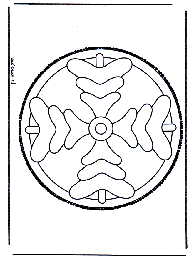 Dessin à piquer 4 - Carte à piquer Mandala bricoler