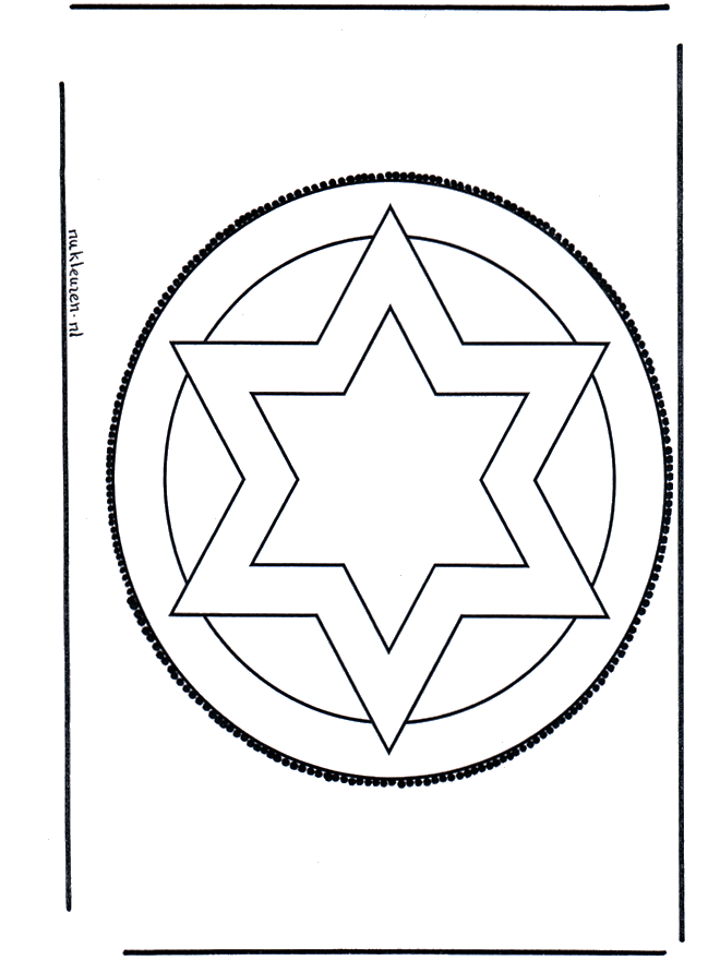 Dessin à piquer 43 - Carte à piquer Mandala bricoler