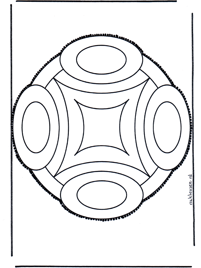 Dessin à piquer 45 - Carte à piquer Mandala bricoler