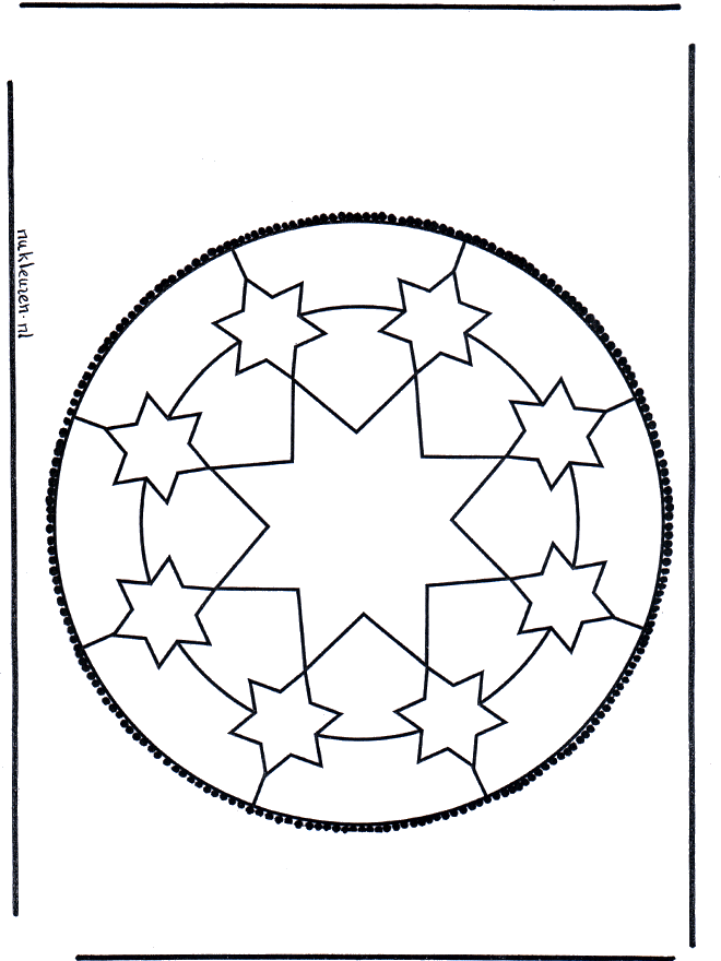 Dessin à piquer 46 - Carte à piquer Mandala bricoler