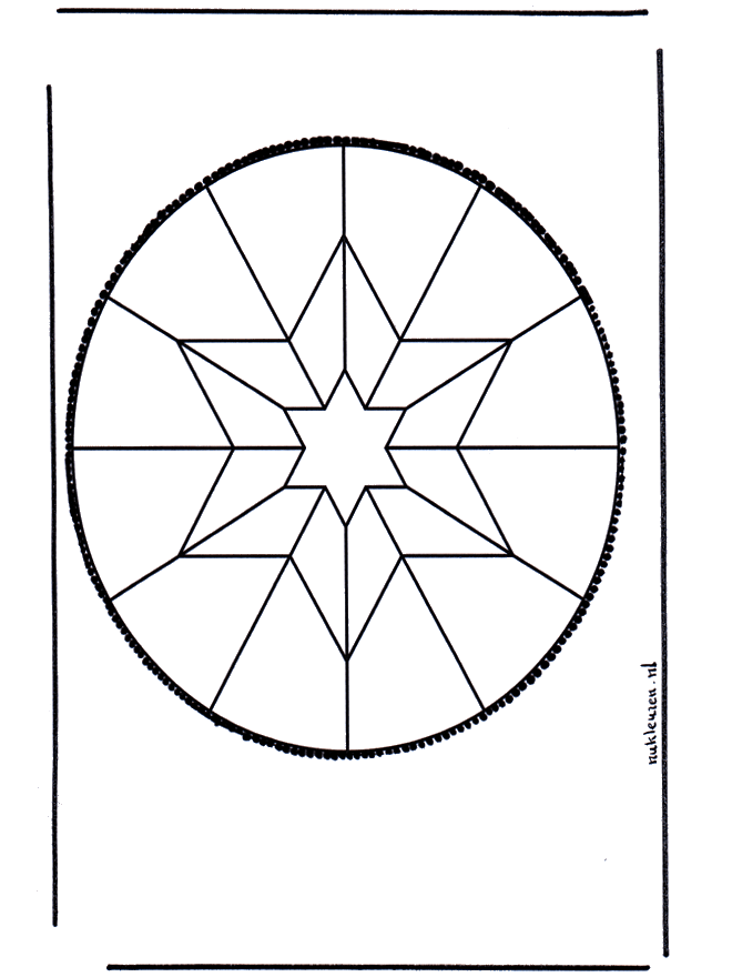 Dessin à piquer 48 - Carte à piquer Mandala bricoler