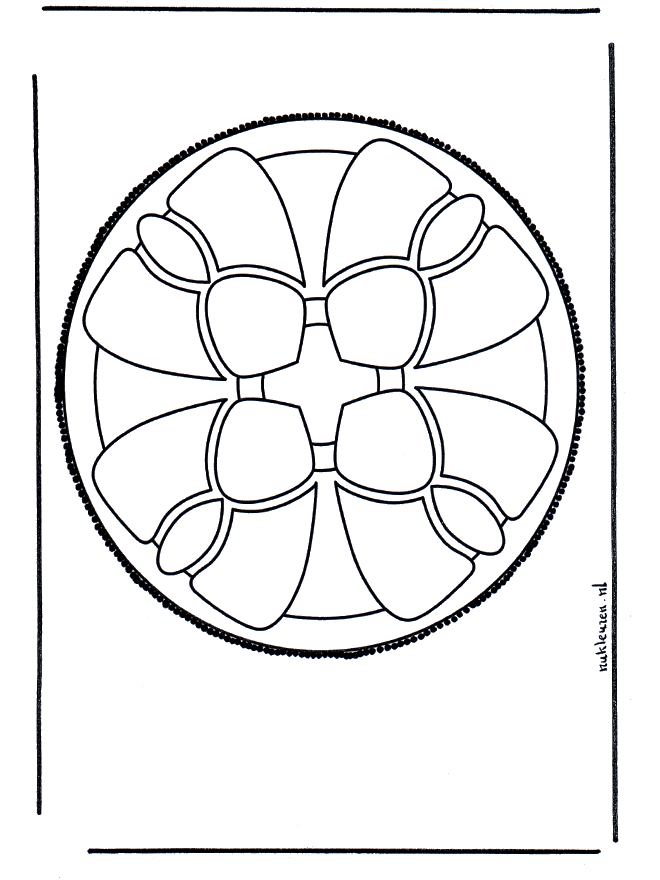 Dessin à piquer 49 - Carte à piquer Mandala bricoler