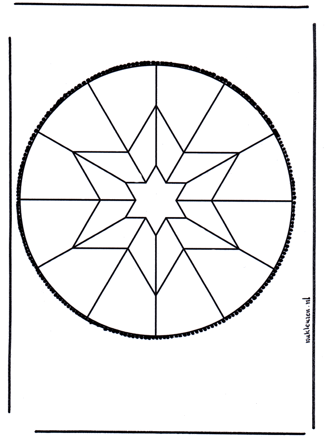 Dessin à piquer 5 - Carte à piquer Mandala bricoler