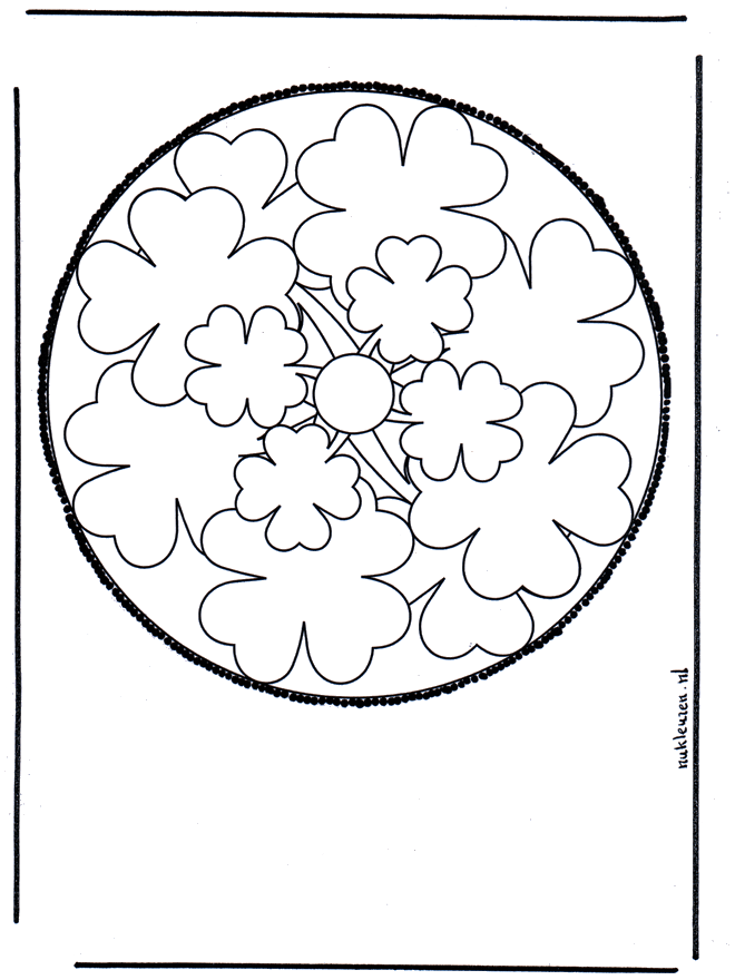 Dessin à piquer 52 - Carte à piquer Mandala bricoler