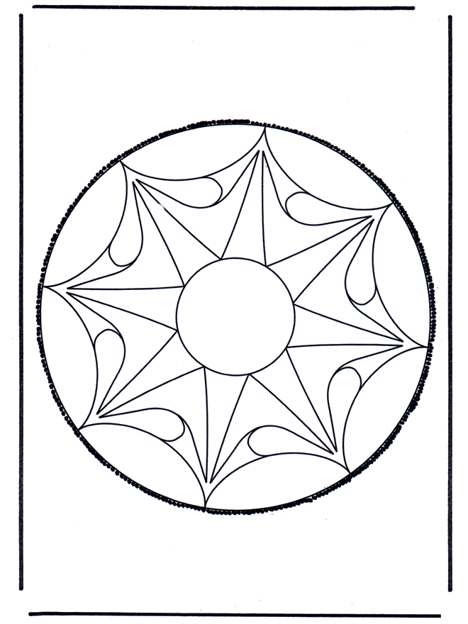 Dessin à piquer 53 - Carte à piquer Mandala bricoler