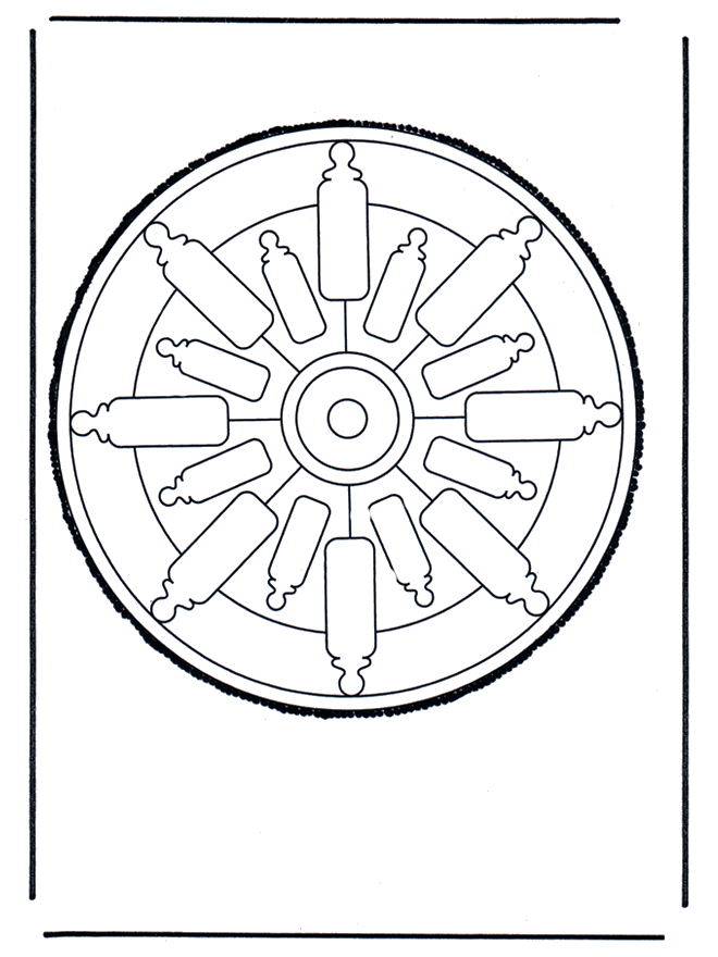 Dessin à piquer 55 - Carte à piquer Mandala bricoler