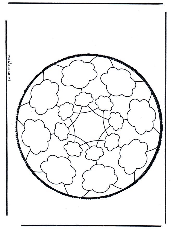 Dessin à piquer 56 - Carte à piquer Mandala bricoler