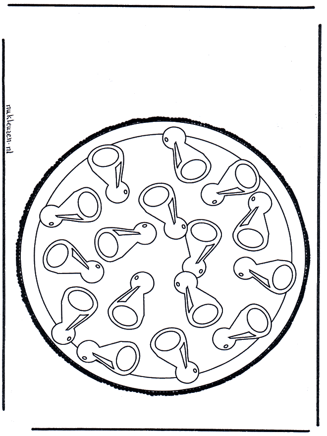 Dessin à piquer 57 - Carte à piquer Mandala bricoler