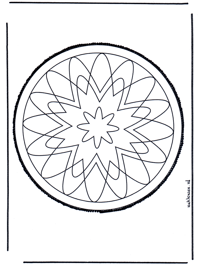 Dessin à piquer 58 - Carte à piquer Mandala bricoler