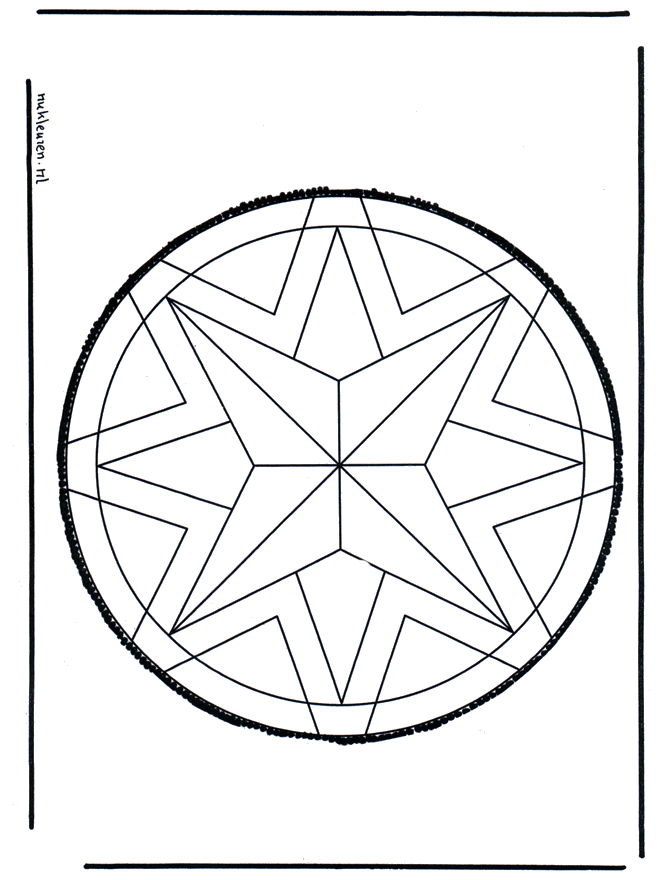 Dessin à piquer 59 - Carte à piquer Mandala bricoler