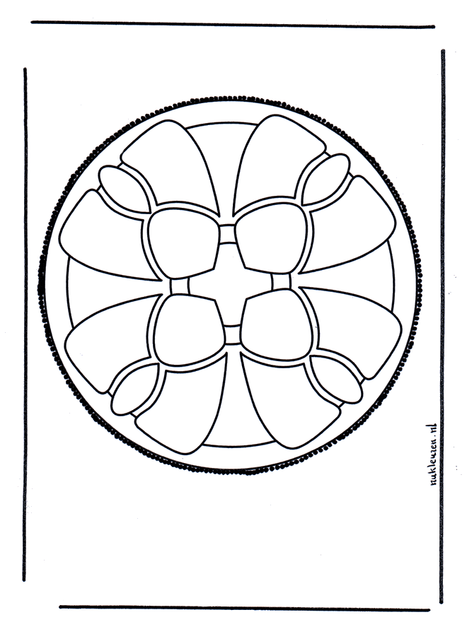 Dessin à piquer 6 - Carte à piquer Mandala bricoler