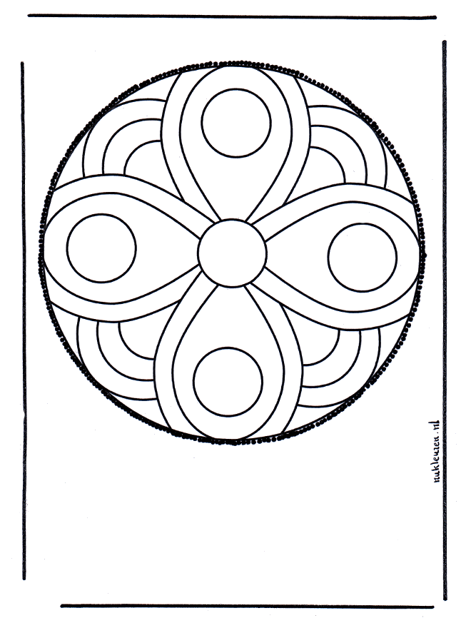 Dessin à piquer 7 - Carte à piquer Mandala bricoler