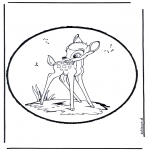 Bricolage cartes de piquer - Dessin à piquer - Bambi 2