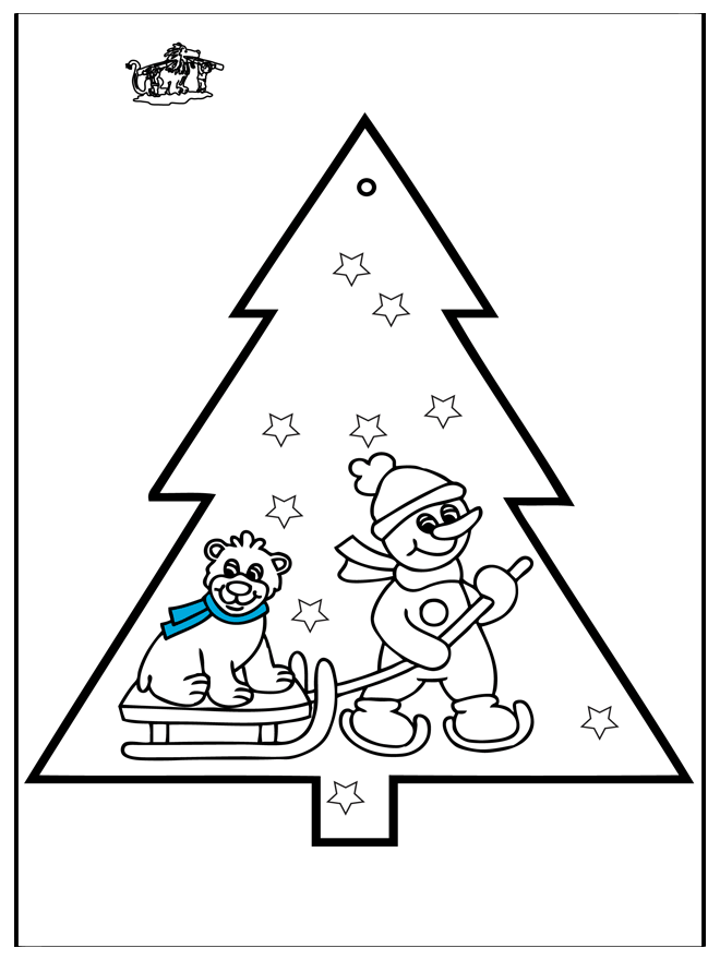 Dessin à piquer - Bonhomme de neige 3 - Cartes de piquer Noël