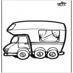 Bricolage cartes de piquer - Dessin à piquer - Camping-car