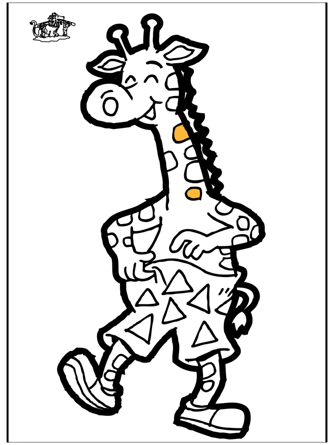 Dessin à piquer - Girafe - Carte à piquer animaux